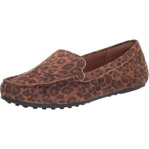 Aerosoles Women Multi Leopard  Closed Rounded Toe Over Drive Flats Loafer Shoes